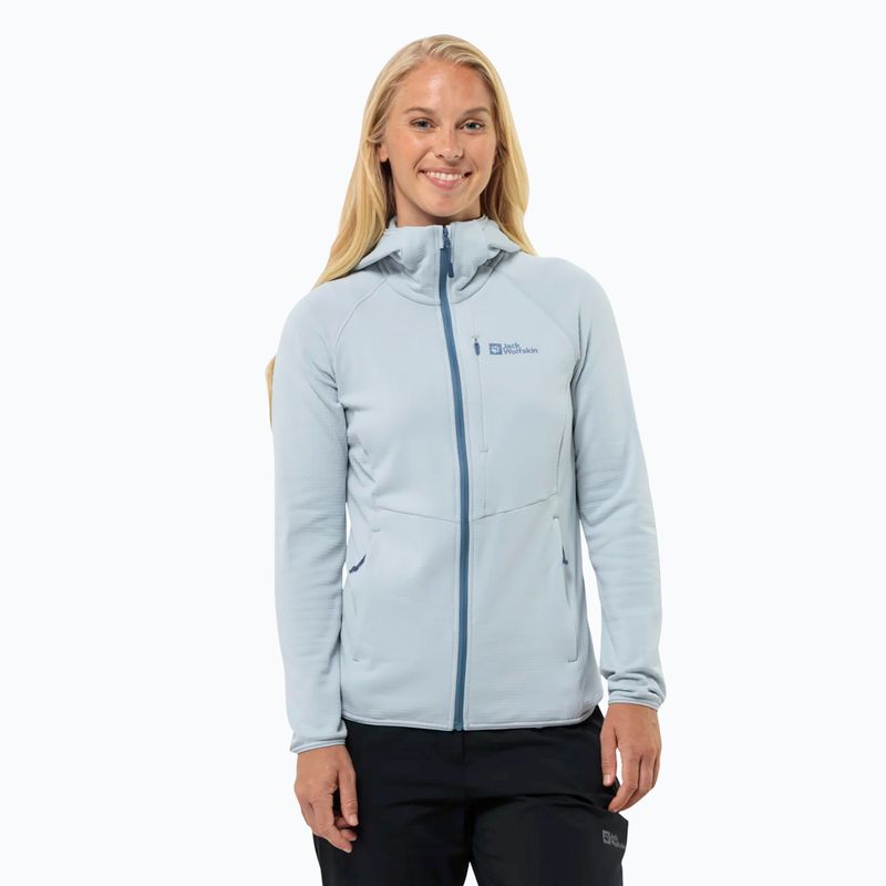 Кофта  флісова жіноча Jack Wolfskin Kolbenberg Hooded Fz soft blue