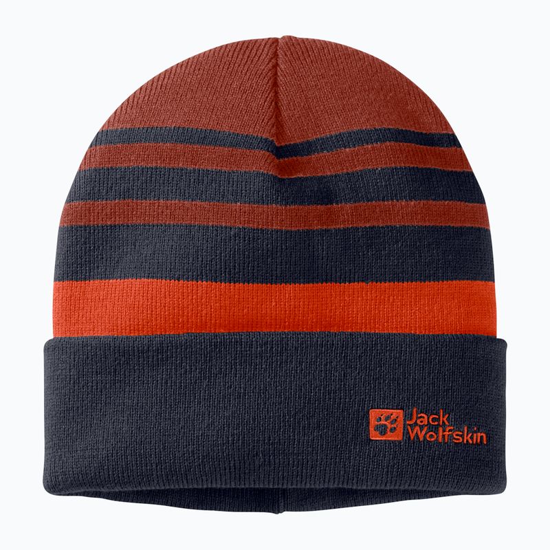 Шапка зимова дитяча Jack Wolfskin Stripy Knit night blue