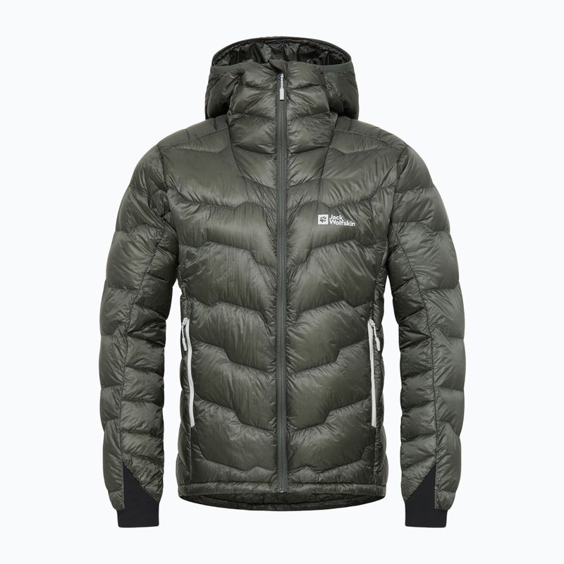 Чоловічий капюшон Jack Wolfskin Alpspitze Down Hoodie сланцевий зелений 6