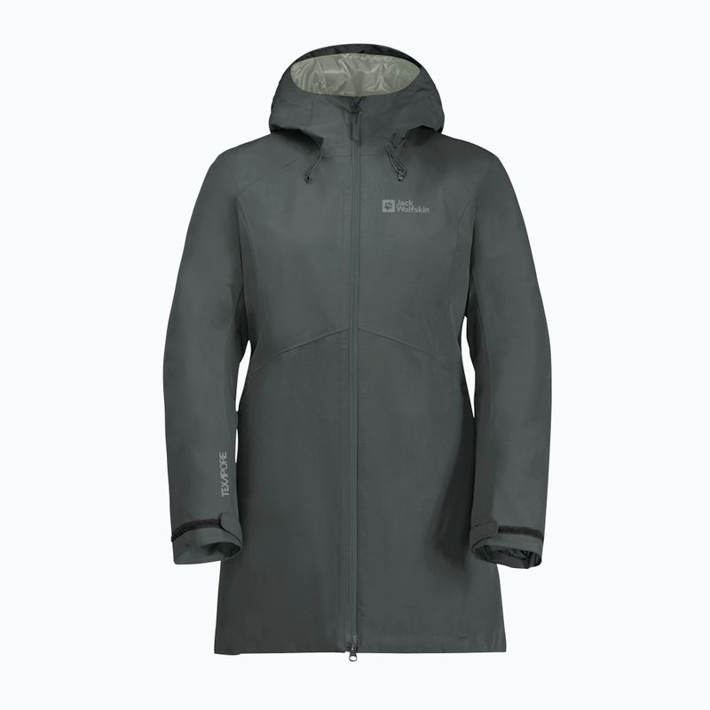 Куртка-дощовик жіноча Jack Wolfskin Heidelstein Ins slate green 6