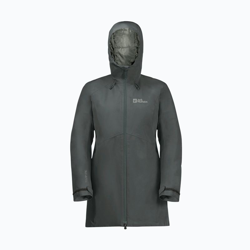 Куртка-дощовик жіноча Jack Wolfskin Heidelstein Ins slate green 7