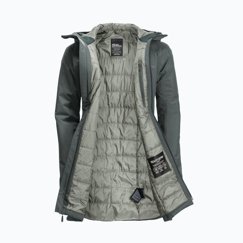 Куртка-дощовик жіноча Jack Wolfskin Heidelstein Ins slate green 10