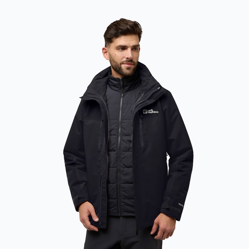 Куртка 3в1 чоловіча Jack Wolfskin Jasper 3In1 black 3