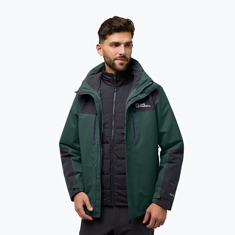 Куртка 3в1 чоловіча Jack Wolfskin Jasper 3In1 black olive 3