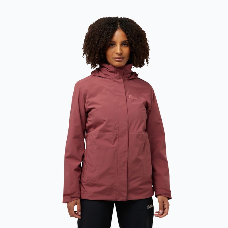 Кофта флісова жіноча Jack Wolfskin Rotwand 3In1 red ochre