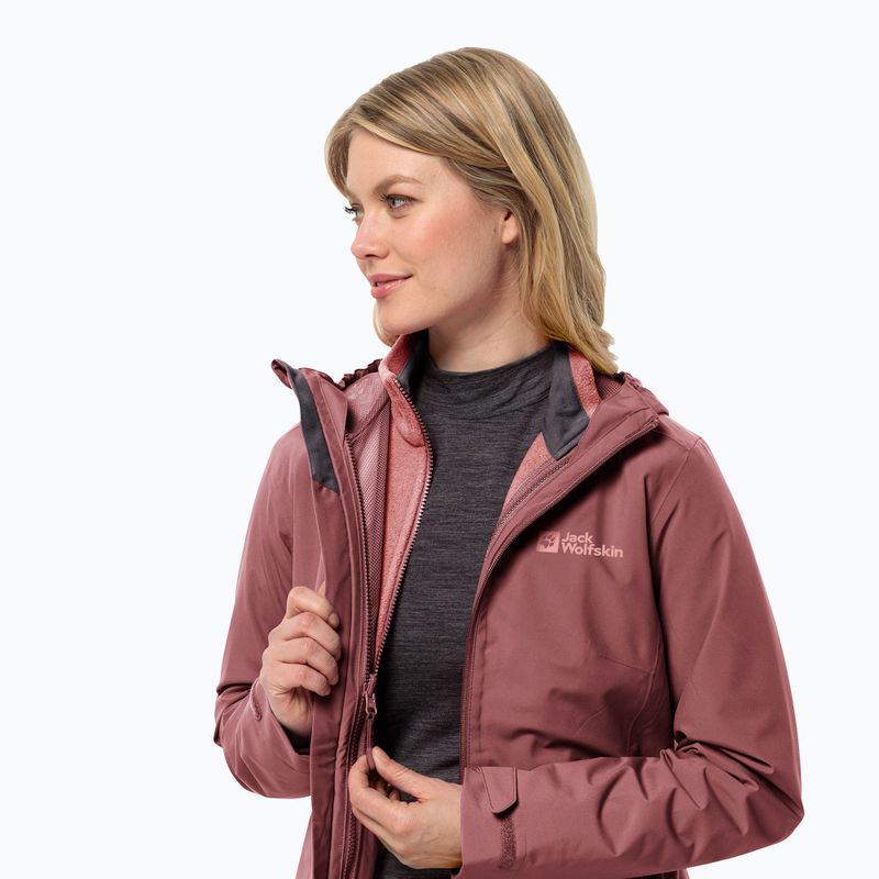 Куртка 3в1 жіноча Jack Wolfskin Moonrise 3In1 red ochre 4