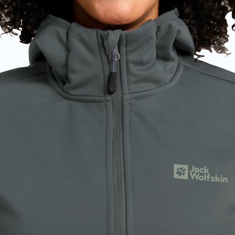 Куртка софтшелл жіноча Jack Wolfskin Windhain Hoody slate green 4