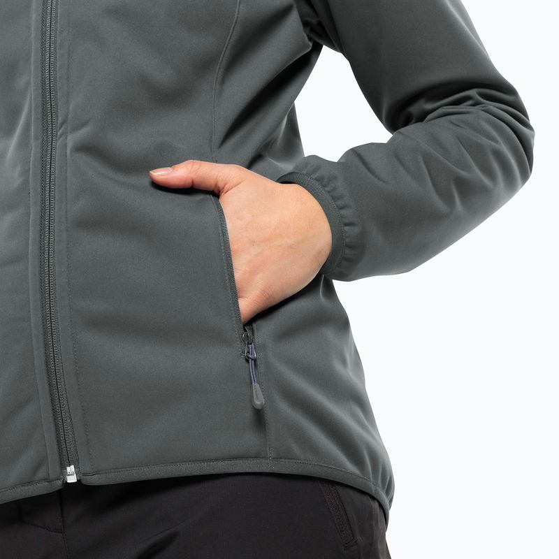 Куртка софтшелл жіноча Jack Wolfskin Windhain Hoody slate green 5