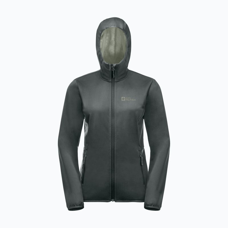 Куртка софтшелл жіноча Jack Wolfskin Windhain Hoody slate green 9