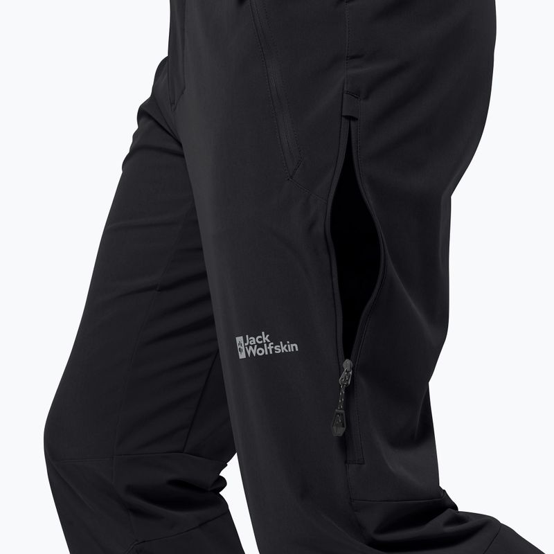 Штани софтшел чоловічі Jack Wolfskin Alpspitze Tour black 4