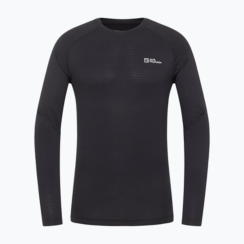 Лонгслів термічний чоловічий Jack Wolfskin Infinite Warm black 3