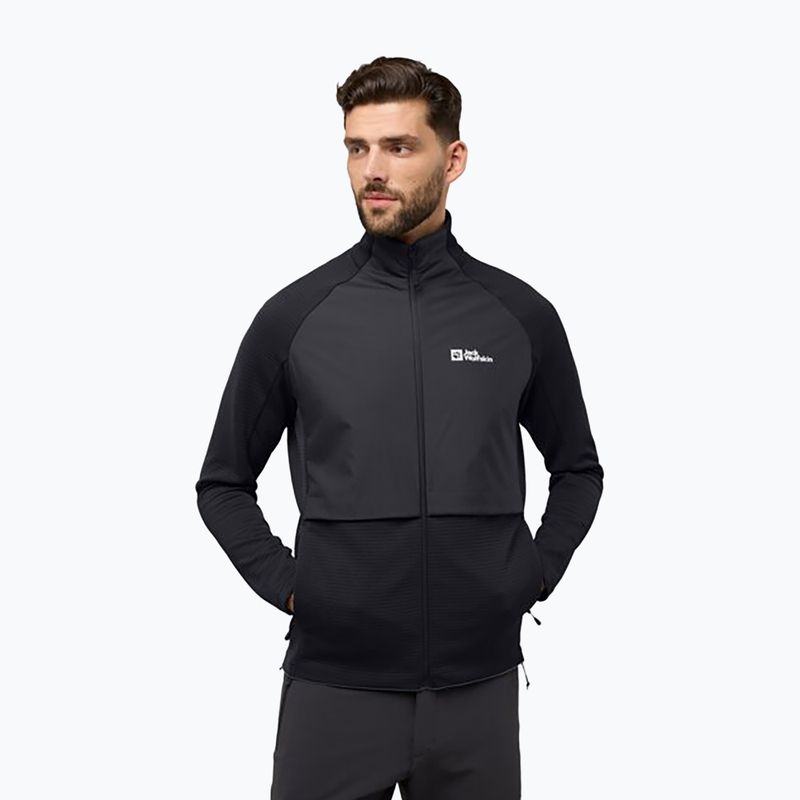 Кофта флісова чоловіча Jack Wolfskin Dormer black