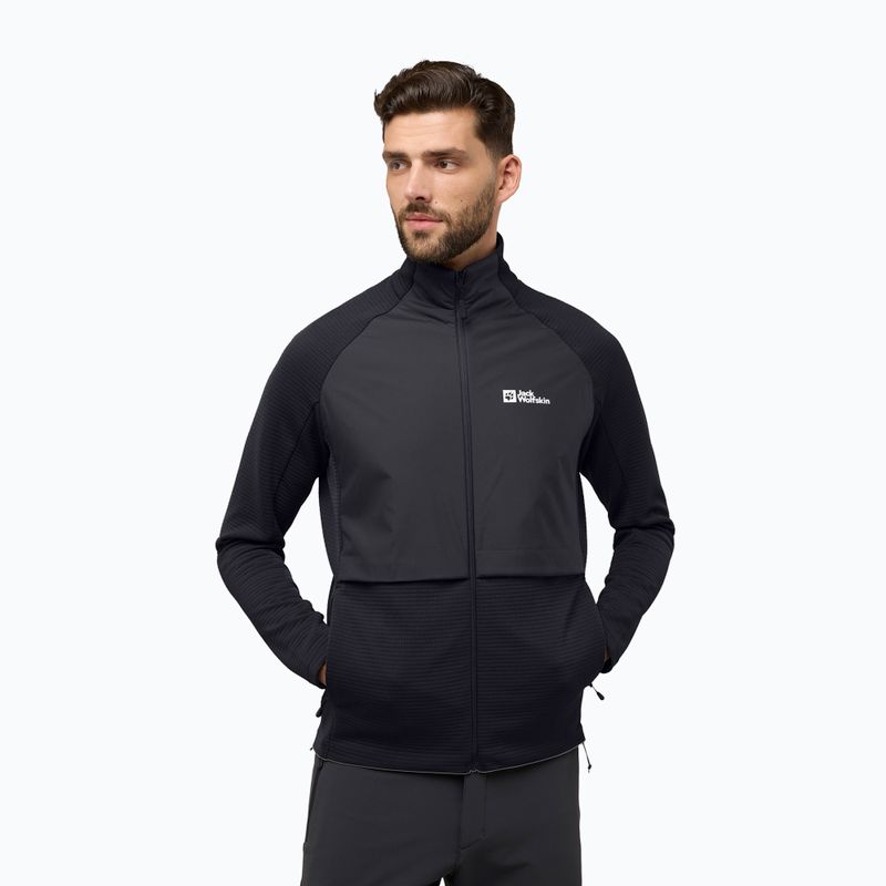 Кофта флісова чоловіча Jack Wolfskin Dormer black