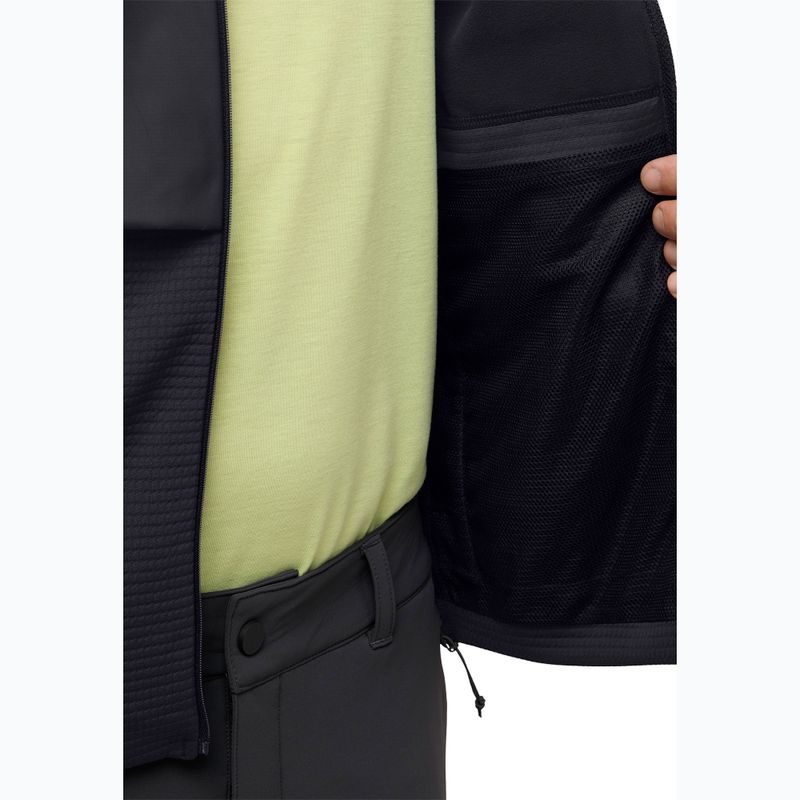 Кофта флісова чоловіча Jack Wolfskin Dormer black 4