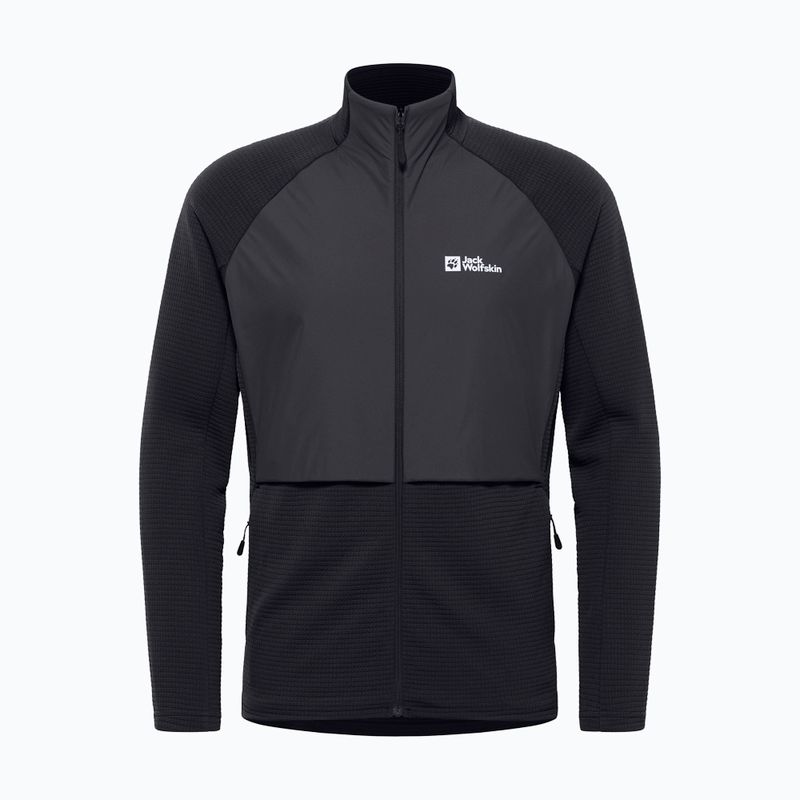 Кофта флісова чоловіча Jack Wolfskin Dormer black 5