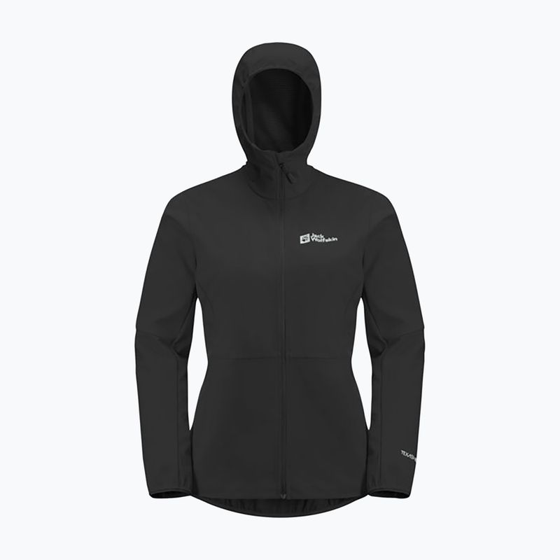 Куртка софтшел жіноча Jack Wolfskin Feldberg Hoody black 2