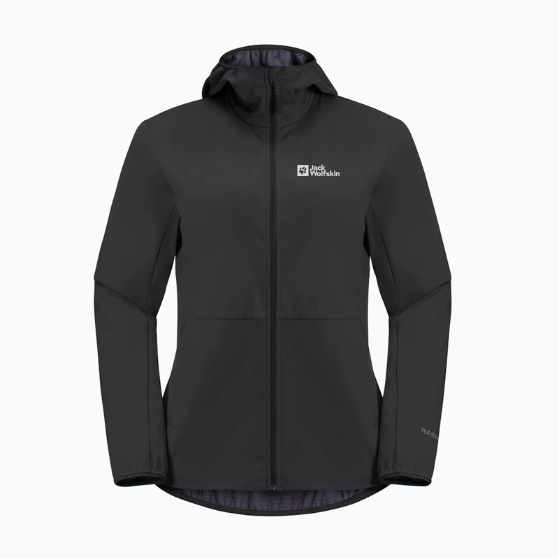 Куртка софтшел жіноча Jack Wolfskin Feldberg Hoody black 6