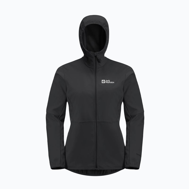 Куртка софтшел жіноча Jack Wolfskin Feldberg Hoody black 7