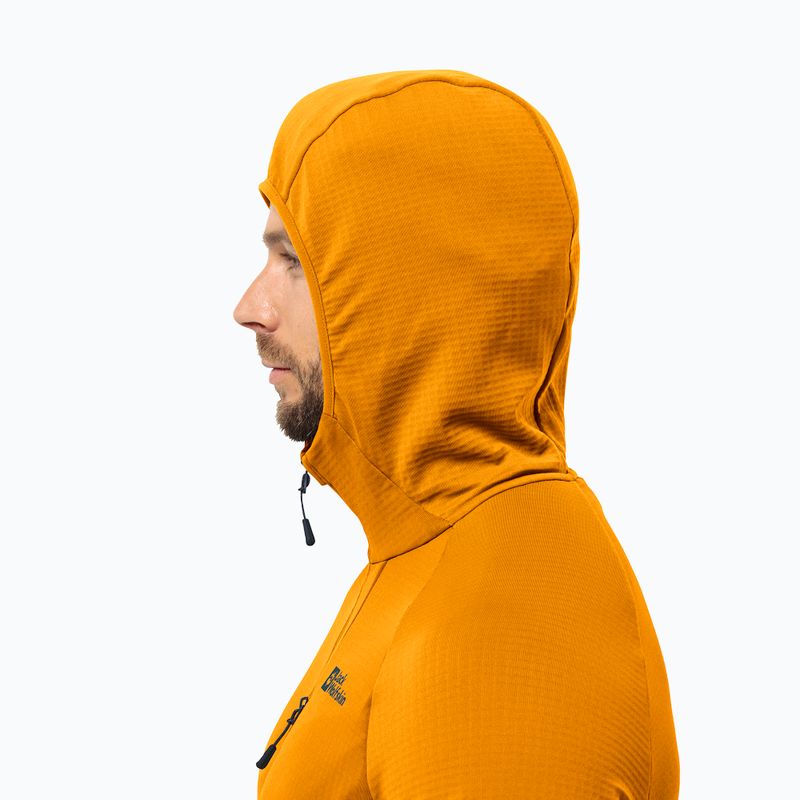 Кофта флісова чоловіча Jack Wolfskin Kolbenberg Hooded Fz safflower 3