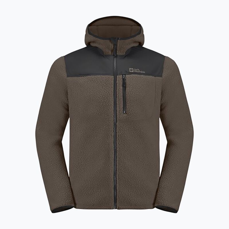 Кофта флісова чоловіча Jack Wolfskin Kammweg Pile Fz cold coffee