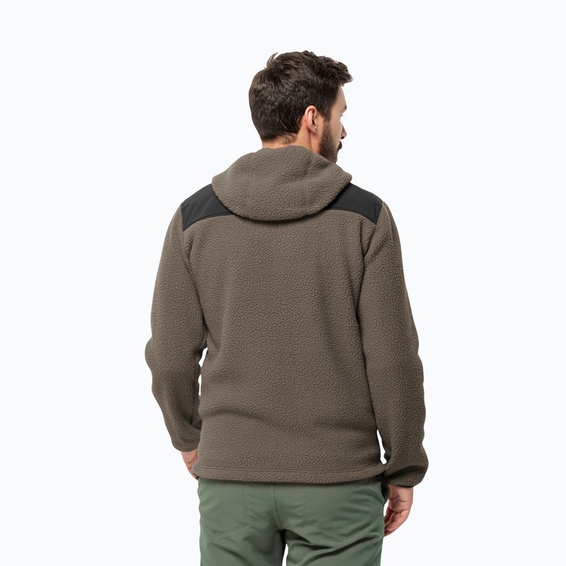 Кофта флісова чоловіча Jack Wolfskin Kammweg Pile Fz cold coffee 2