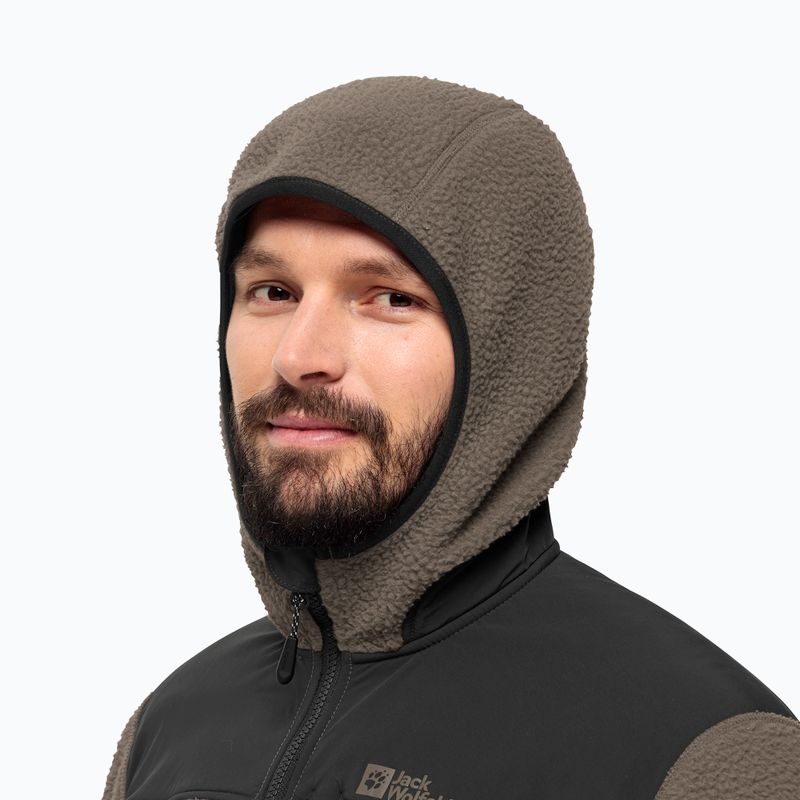 Кофта флісова чоловіча Jack Wolfskin Kammweg Pile Fz cold coffee 3