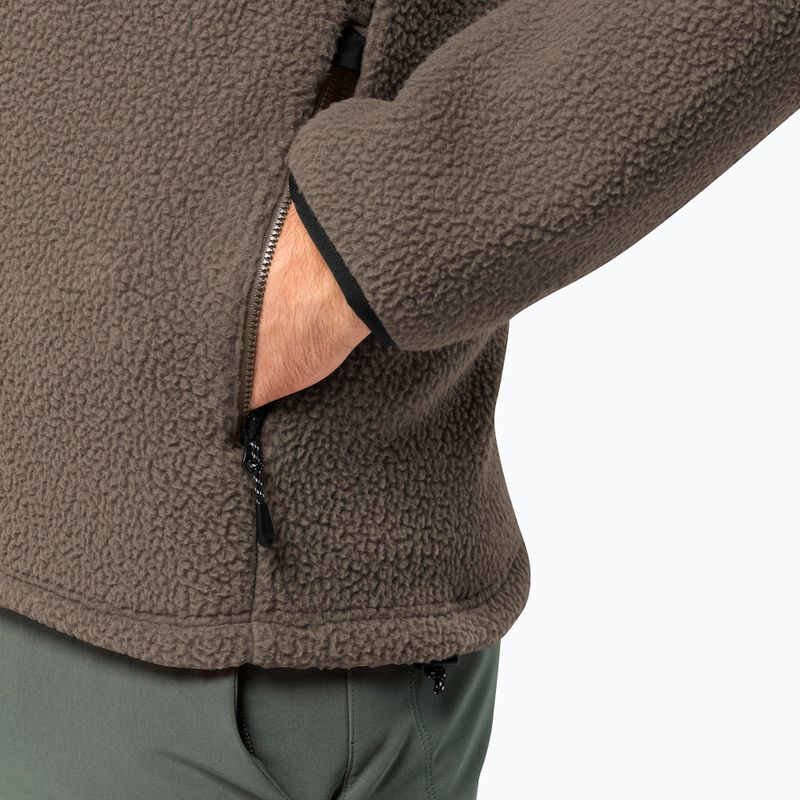 Кофта флісова чоловіча Jack Wolfskin Kammweg Pile Fz cold coffee 5