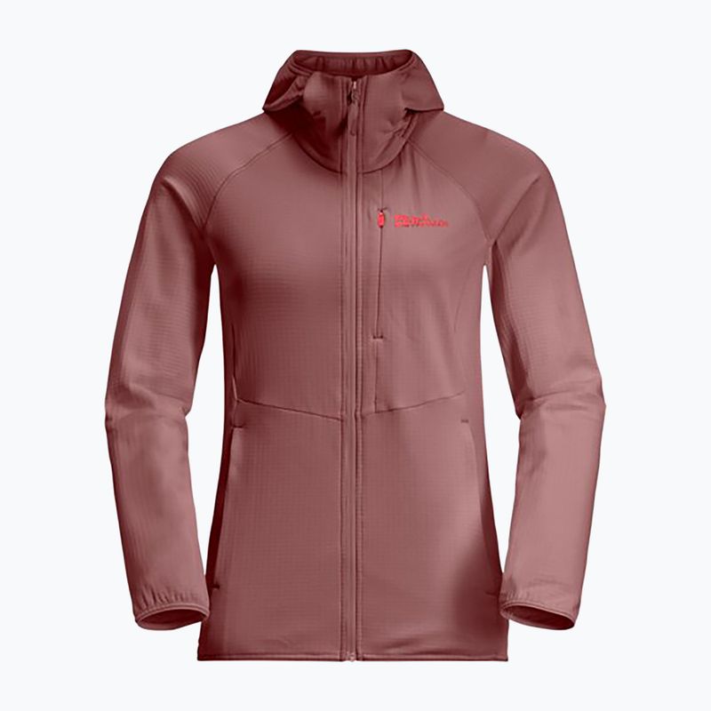 Кофта флісова жіноча Jack Wolfskin Kolbenberg Hooded Fz mineral red 7