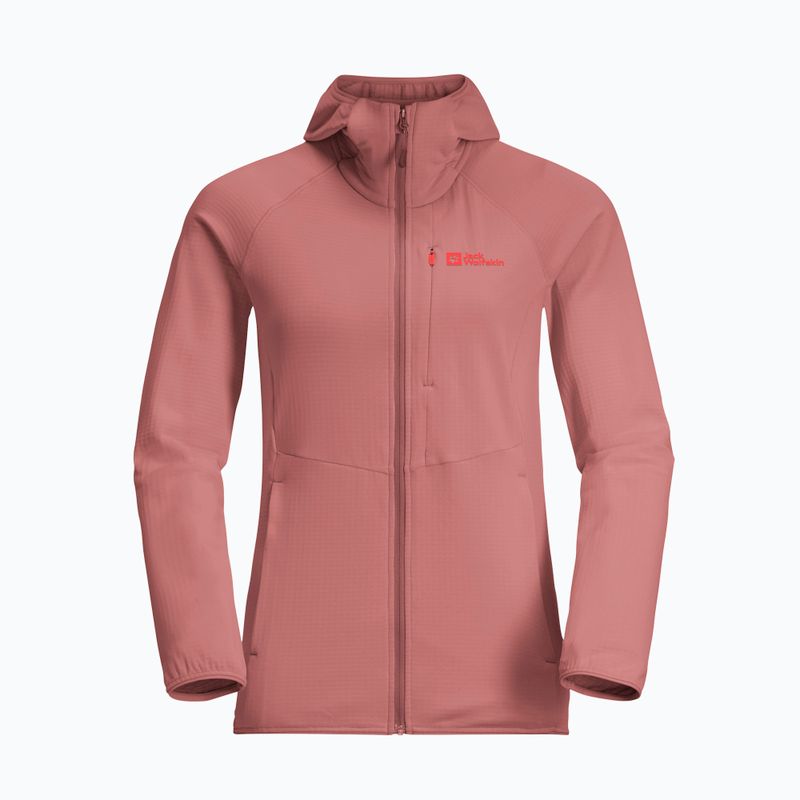 Кофта флісова жіноча Jack Wolfskin Kolbenberg Hooded Fz mineral red 7