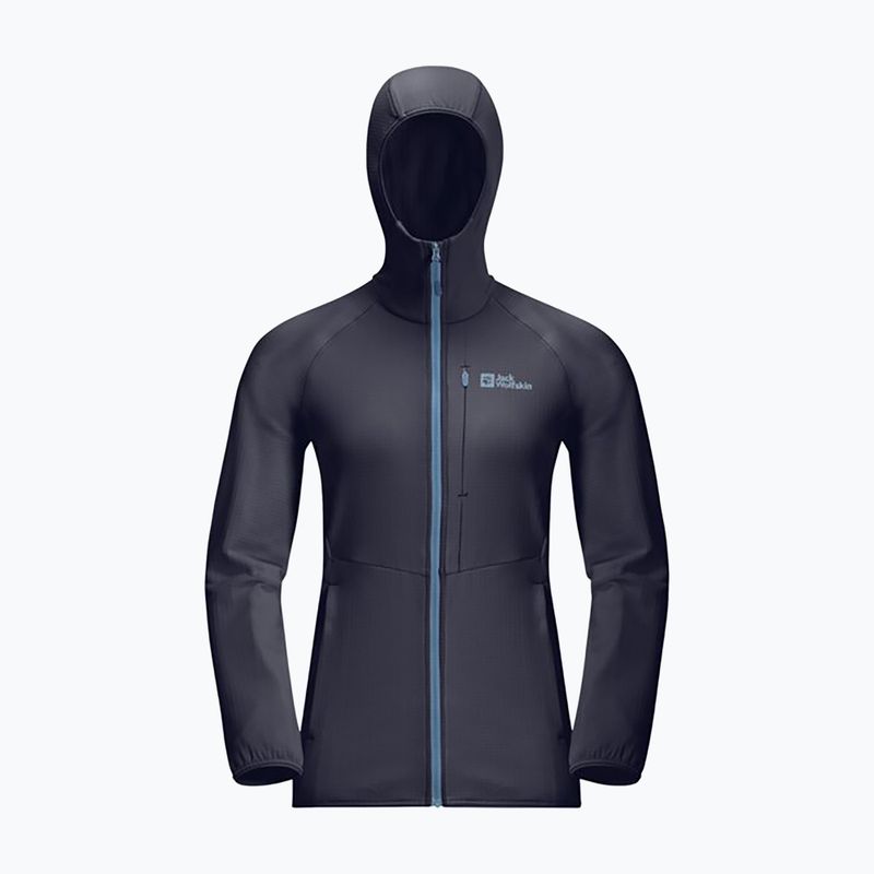 Кофта флісова жіноча Jack Wolfskin Kolbenberg Hooded Fz graphite 2