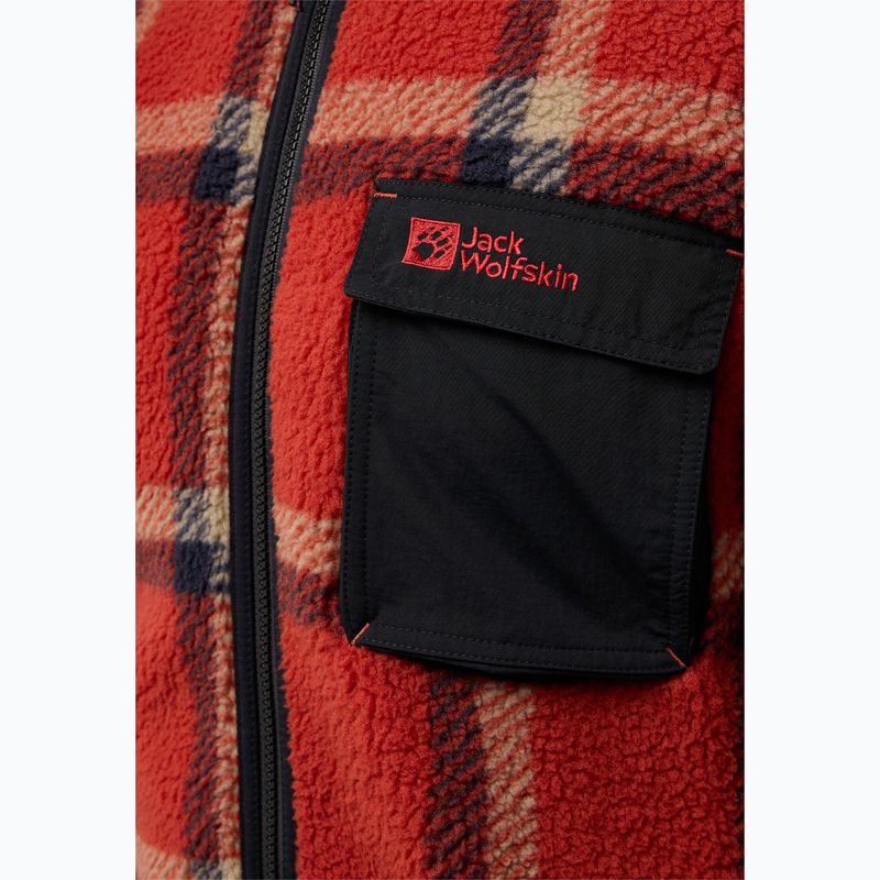 Кофта флісова чоловіча Jack Wolfskin Felslicht Check intense rust 4