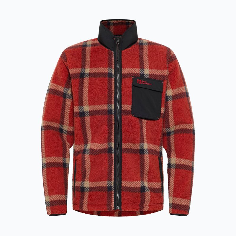 Кофта флісова чоловіча Jack Wolfskin Felslicht Check intense rust 6