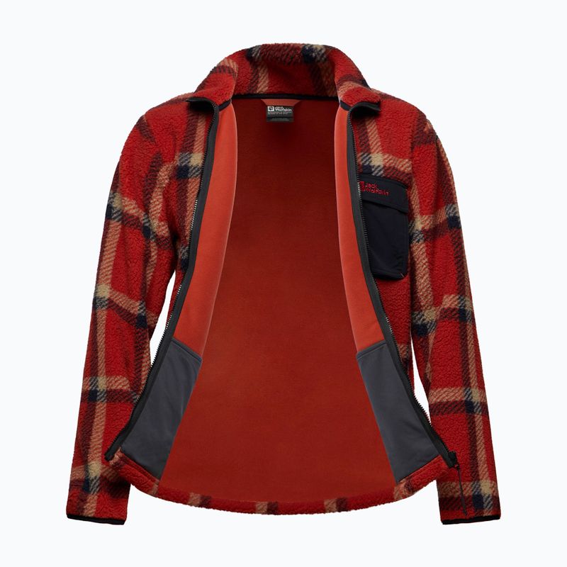 Кофта флісова чоловіча Jack Wolfskin Felslicht Check intense rust 8