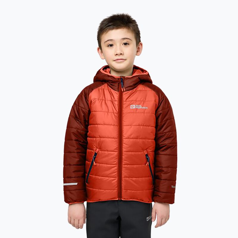 Пуховик дитячий Jack Wolfskin Zenon coral orange