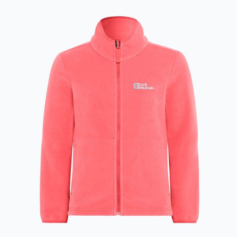 Дитяча флісова кофта Jack Wolfskin Taunus sunset coral