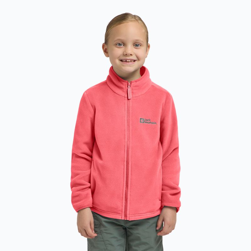 Дитяча флісова кофта Jack Wolfskin Taunus sunset coral 12