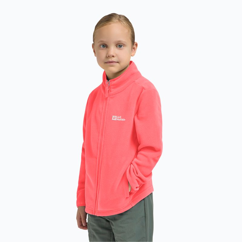 Дитяча флісова кофта Jack Wolfskin Taunus sunset coral 15