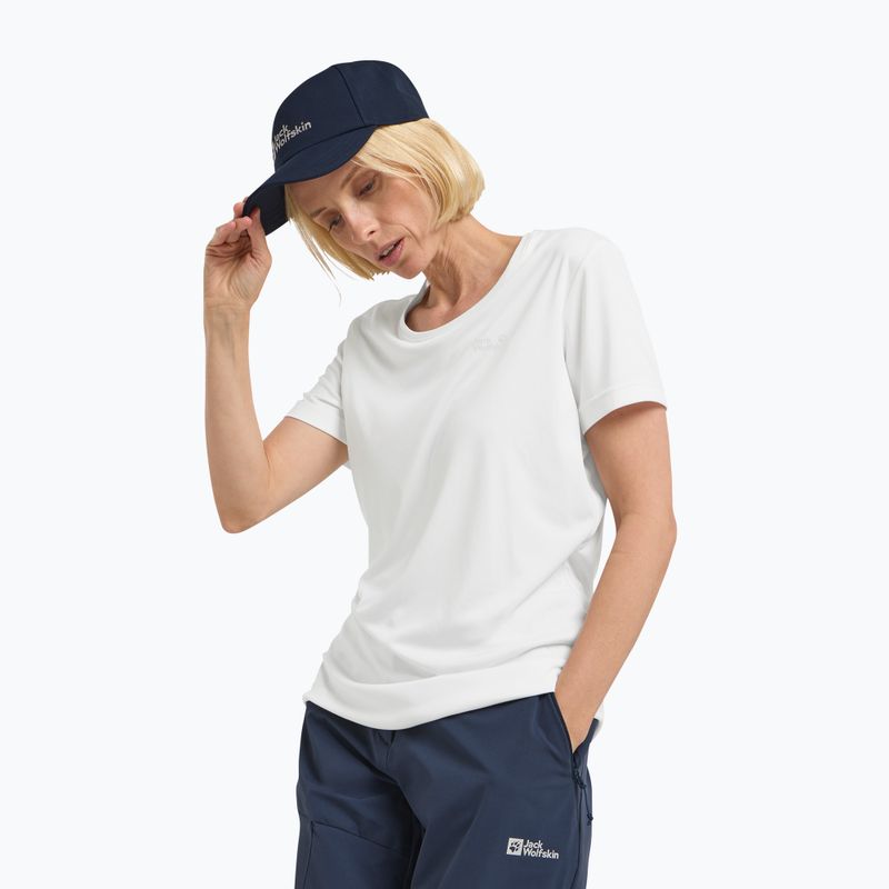 Футболка трекінгова жіноча Jack Wolfskin Tech T stark white 4