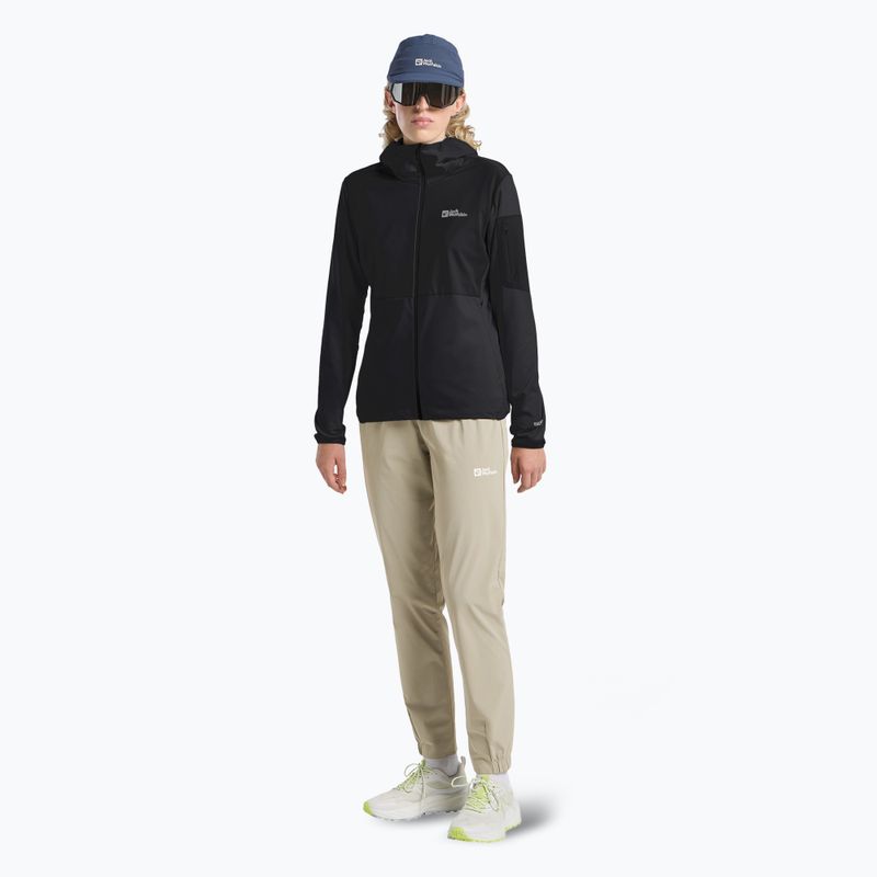 Кофта флісова жіноча Jack Wolfskin Prelight Trail Hoody black 2