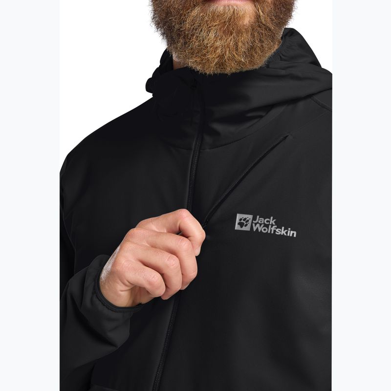 Кофта трекінгова чоловіча Jack Wolfskin Prelight Trail Hoody black 5