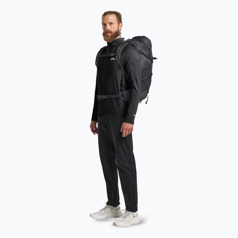 Кофта трекінгова чоловіча Jack Wolfskin Prelight Full Zip black 2