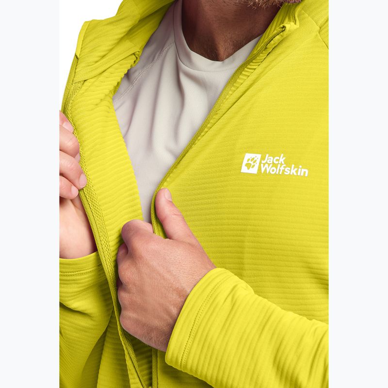 Кофта трекінгова чоловіча Jack Wolfskin Prelight Full Zip chartreuse 5