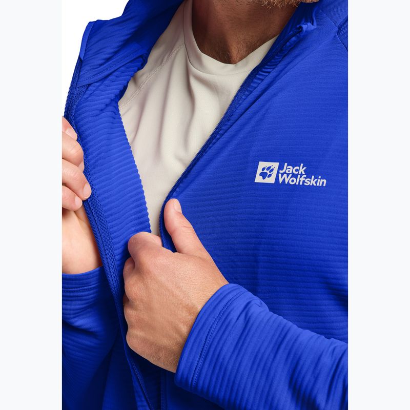 Кофта трекінгова чоловіча Jack Wolfskin Prelight Full Zip vibrant blue 5