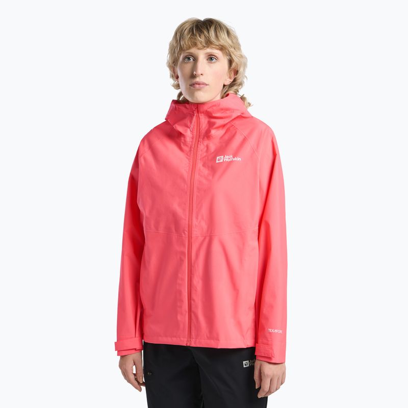 Куртка-дощовик жіноча Jack Wolfskin Prelight 2.5L LT sunset coral