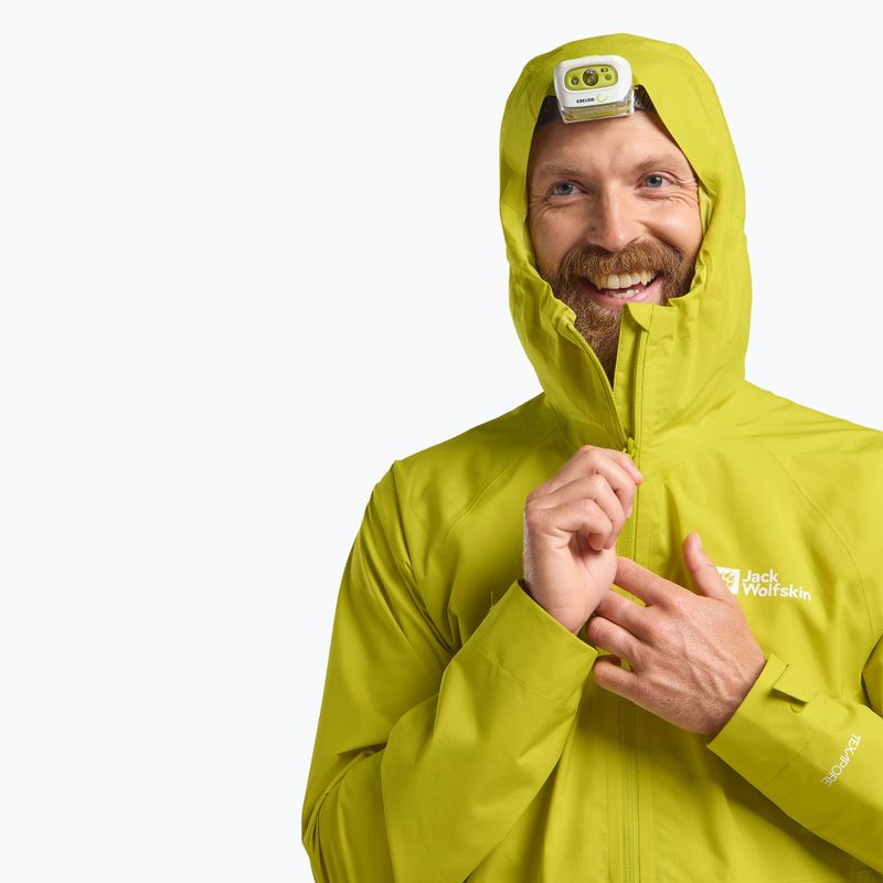 Куртка-дощовик чоловіча Jack Wolfskin Prelight 2.5L LT chartreuse 5
