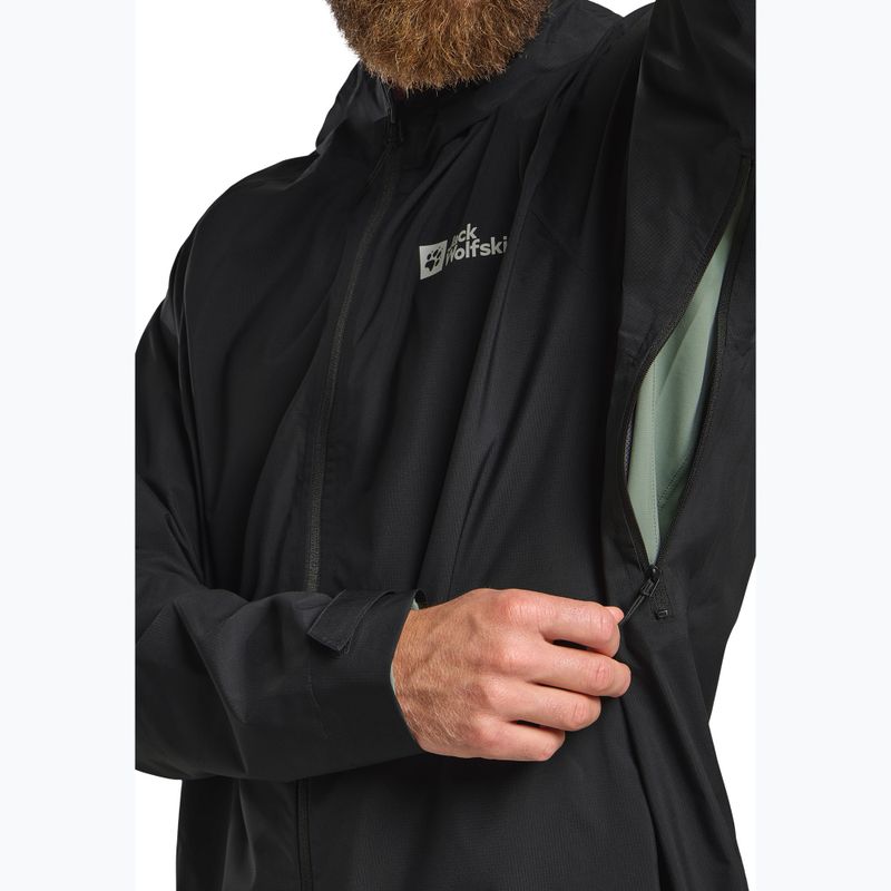 Куртка-дощовик чоловіча Jack Wolfskin Prelight 2.5L LT black 6