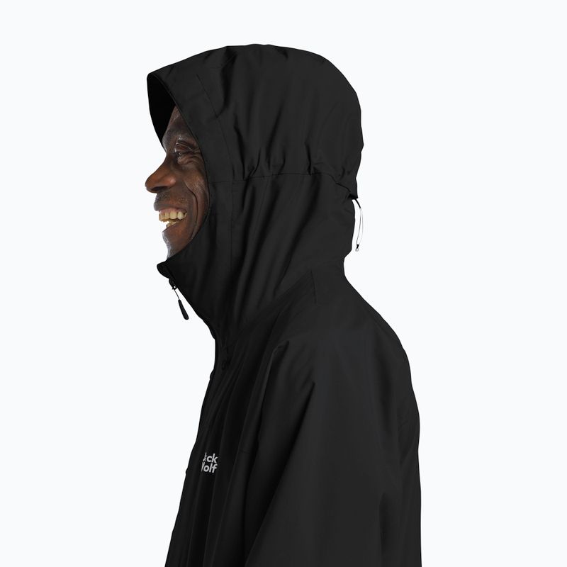 Куртка-дощовик чоловіча Jack Wolfskin Tempest 2l black 4