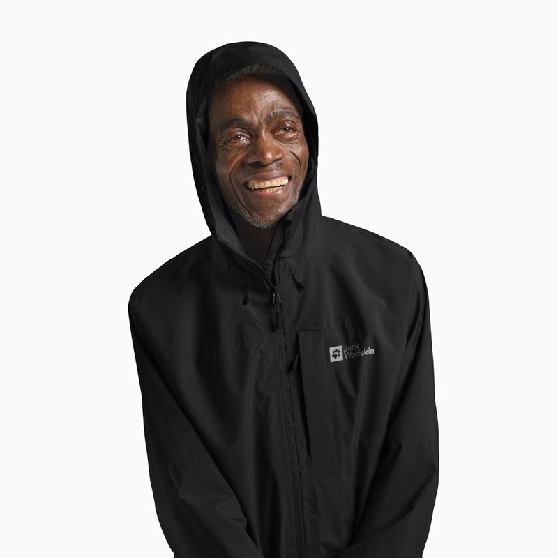 Куртка-дощовик чоловіча Jack Wolfskin Tempest 2l black 5