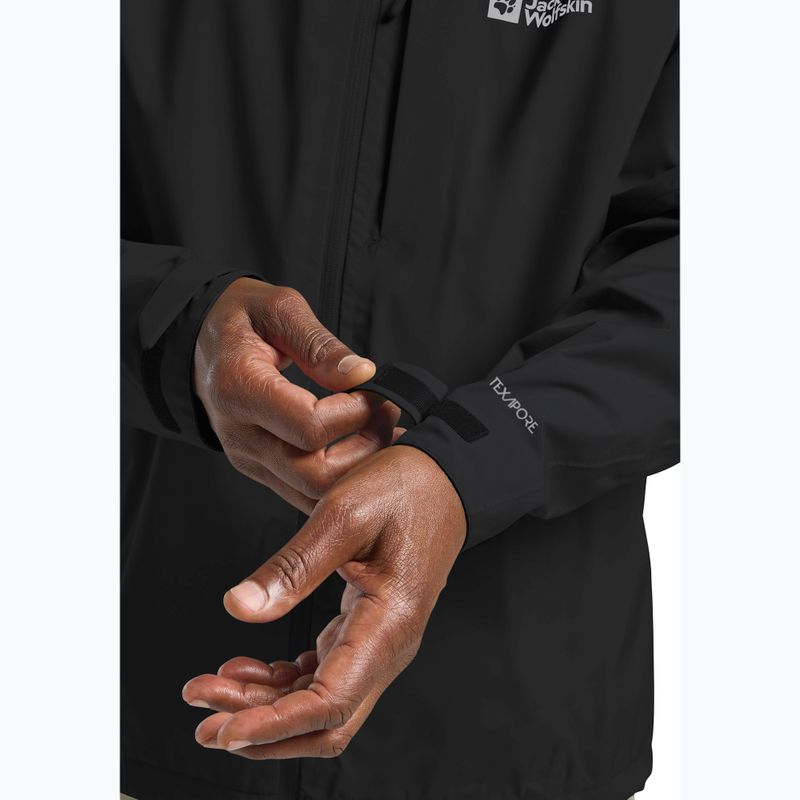 Куртка-дощовик чоловіча Jack Wolfskin Tempest 2l black 6