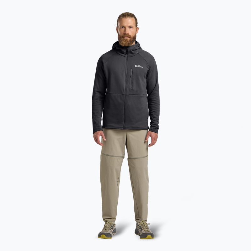 Кофта флісова чоловіча Jack Wolfskin Kolbenberg Hooded Full Zip phantom 2